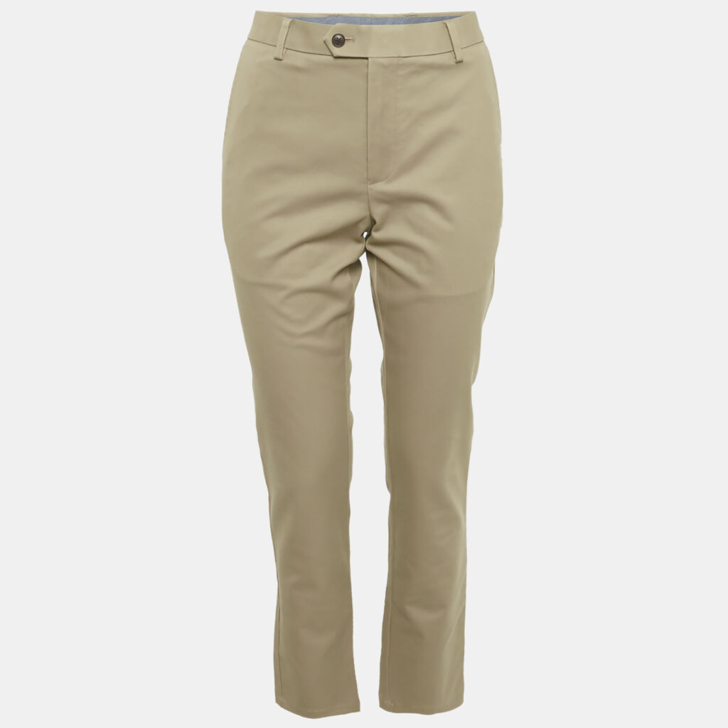luxury-men-charles-tyrwhitt-used-clothes-p1162908-006 Charles Tyrwhitt Dark Beige Cotton Gabardine Extra Slim Fit Trousers S