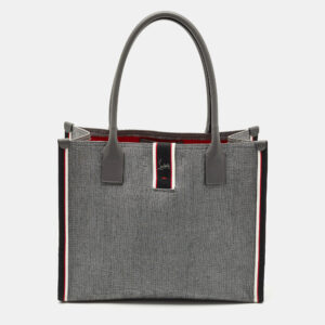 Christian Louboutin Grey Canvas Large Nastroloubi Tote