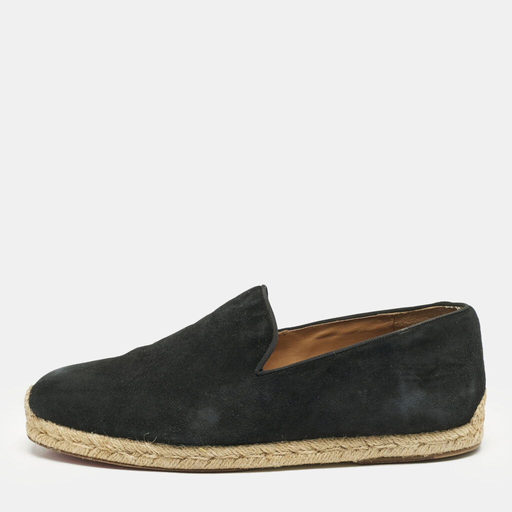 luxury-men-christian-louboutin-used-shoes-p1158002-003 Christian Louboutin Navy Blue Suede Nanou Orlato Espadrille Flats Size 42