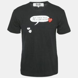 Comme des Garcons Black Printed Jersey T-Shirt L