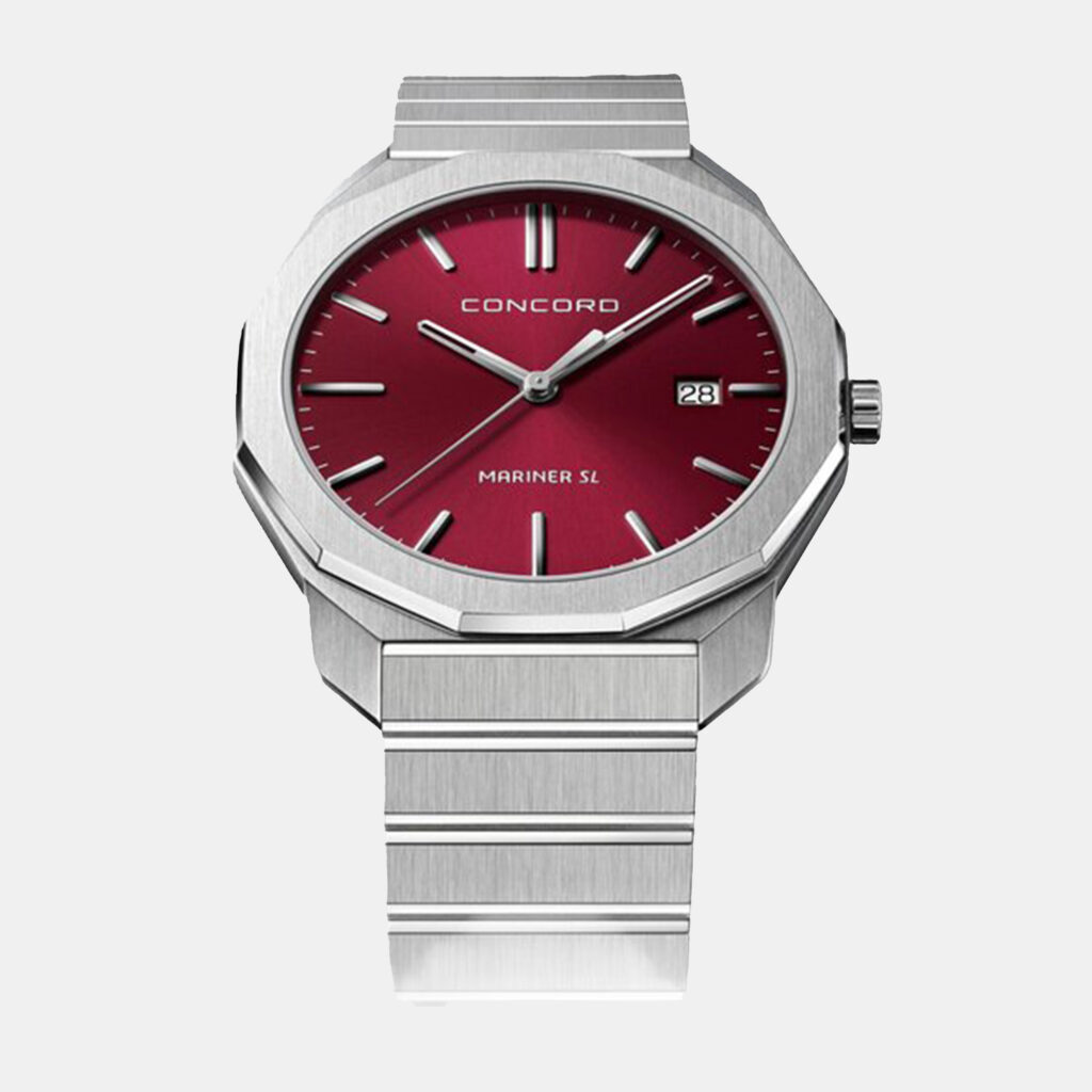 luxury-men-concord-used-watches-p1152885-001 Concord Red Stainless Steel Mariner SL 0320523 Quartz Men's Wristwatch 40 mm