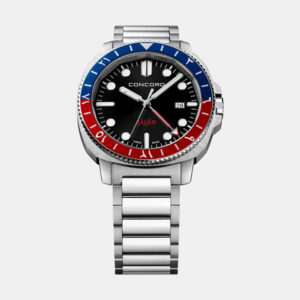Concord Black Stainless Steel Mariner 0320552 Quartz Men's Wristwatch 43 mm