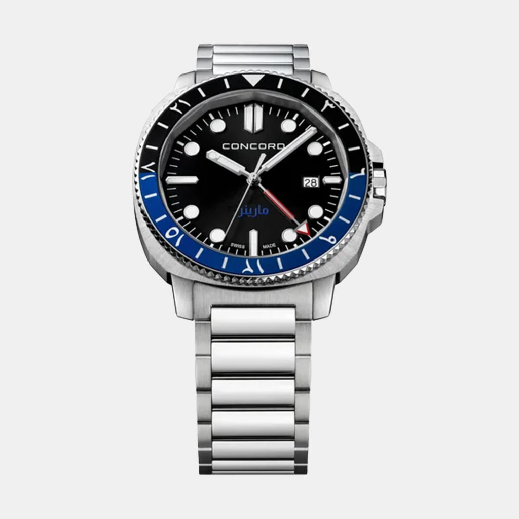 luxury-men-concord-used-watches-p1152898-001 Concord Black Stainless Steel Mariner 0320553 Quartz Men's Wristwatch 43 mm