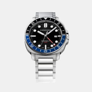 Concord Black Stainless Steel Mariner 0320548 Quartz Men's Wristwatch 43 mm