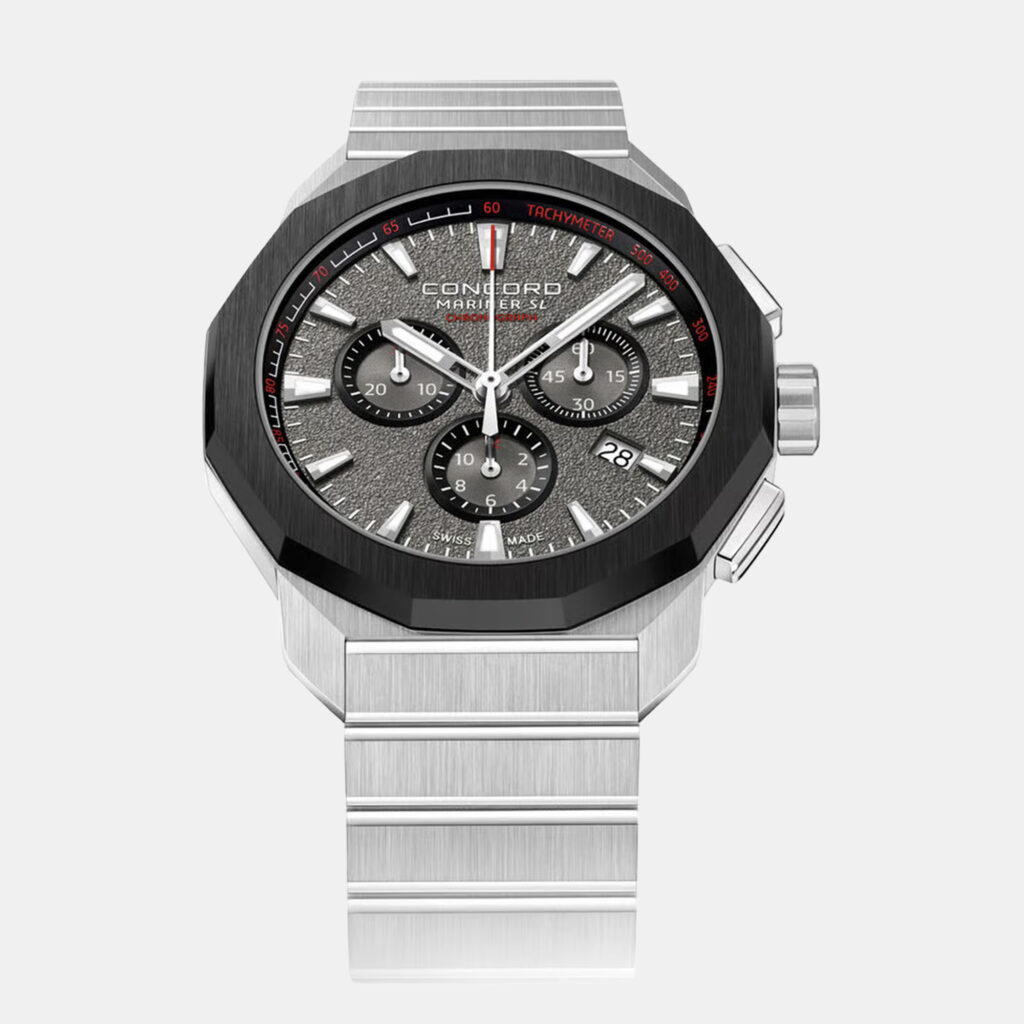 luxury-men-concord-used-watches-p1152914-001 Concord Grey Stainless Steel Mariner SL 0320592 Quartz Men's Wristwatch 42 mm