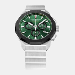 Concord Green Stainless Steel Mariner SL 0320593 Quartz Men's Wristwatch 42 mm