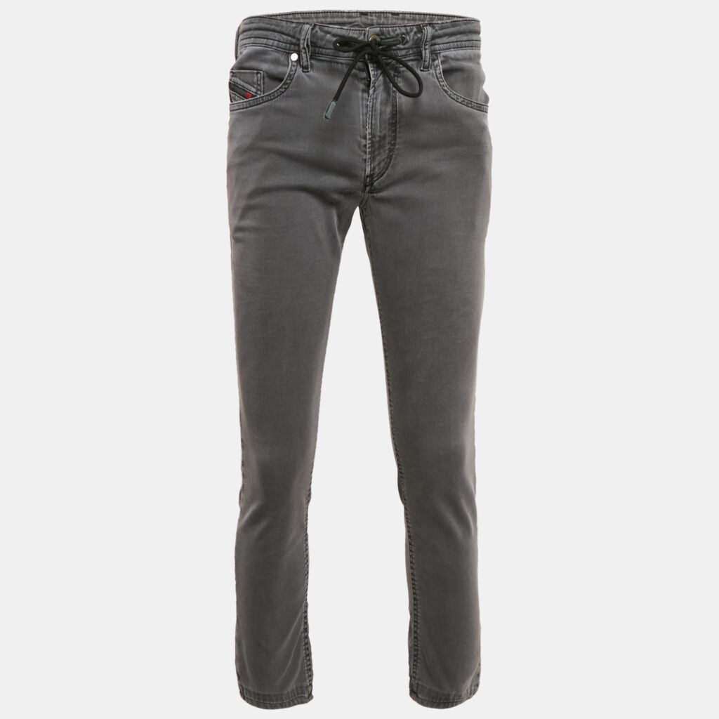 luxury-men-diesel-used-clothes-p1162178-008 Diesel Dark Grey Distressed Denim Thommer CBB-NE Sweat Jeans M Waist 32"