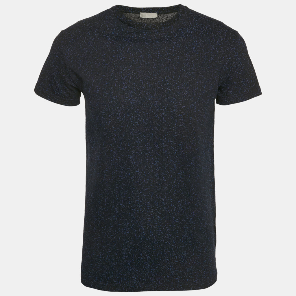 luxury-men-dior-homme-used-clothes-p1144809-001 Dior Homme Blue Abstract Print Jersey Crewneck T-Shirt XS