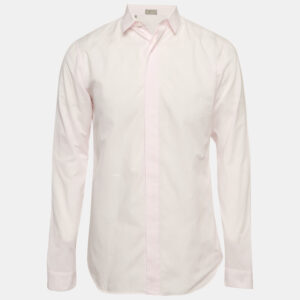 Dior Homme Pink Cotton Button Front Shirt M