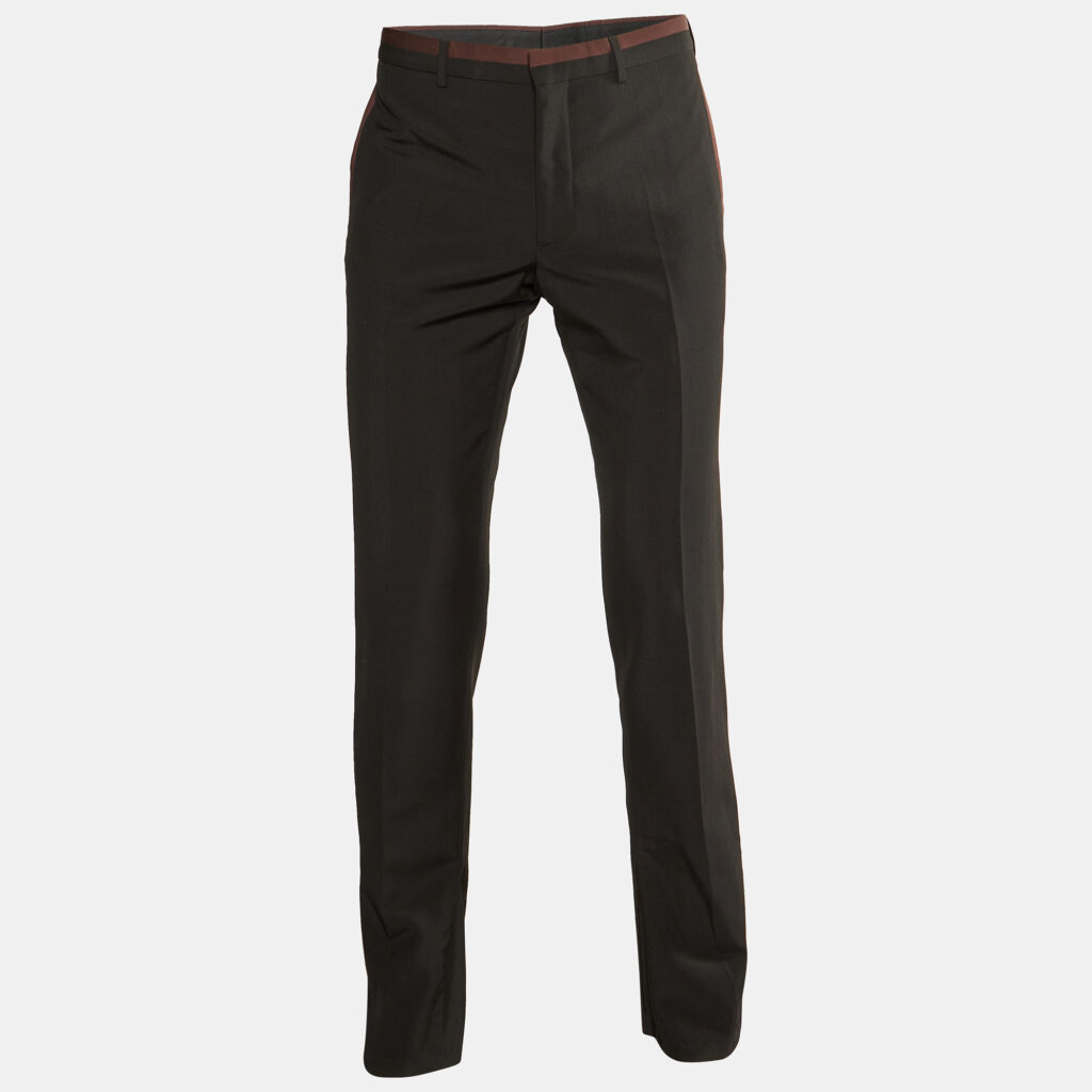 luxury-men-dior-homme-used-clothes-p1161560-001 Dior Homme Black Wool & Mohar Tailored Pants M