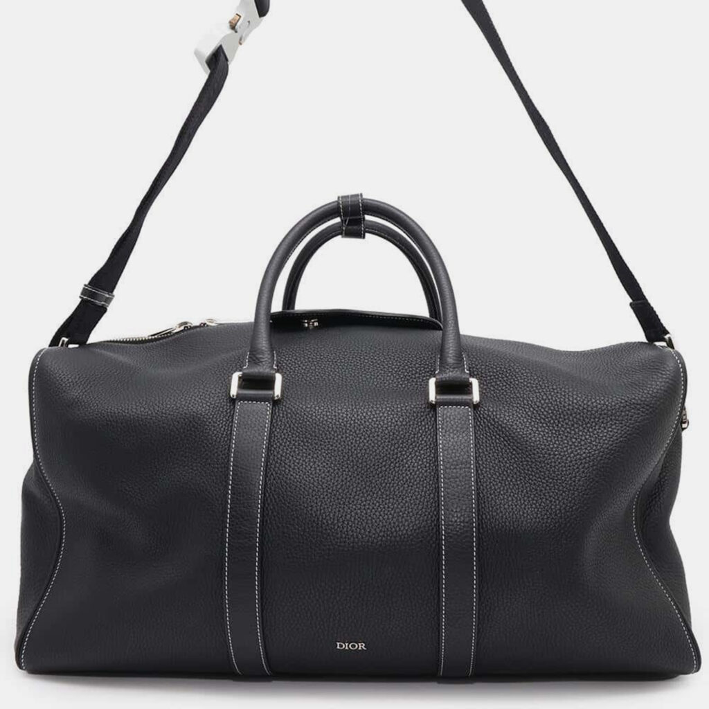 luxury-men-dior-used-bags-p1111179-014 Dior Black Leather Rango Travel Shoulder Bag