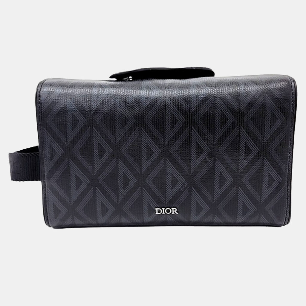 luxury-men-dior-used-bags-p1140176-006 Dior Black Coated canvas Ringo Toiletry bag