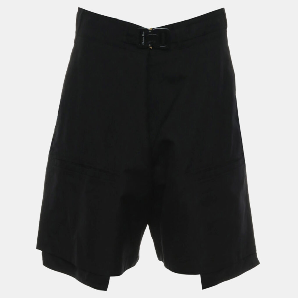 luxury-men-dior-used-clothes-p1147290-004 Dior Black Cotton Bermuda Shorts EU 52