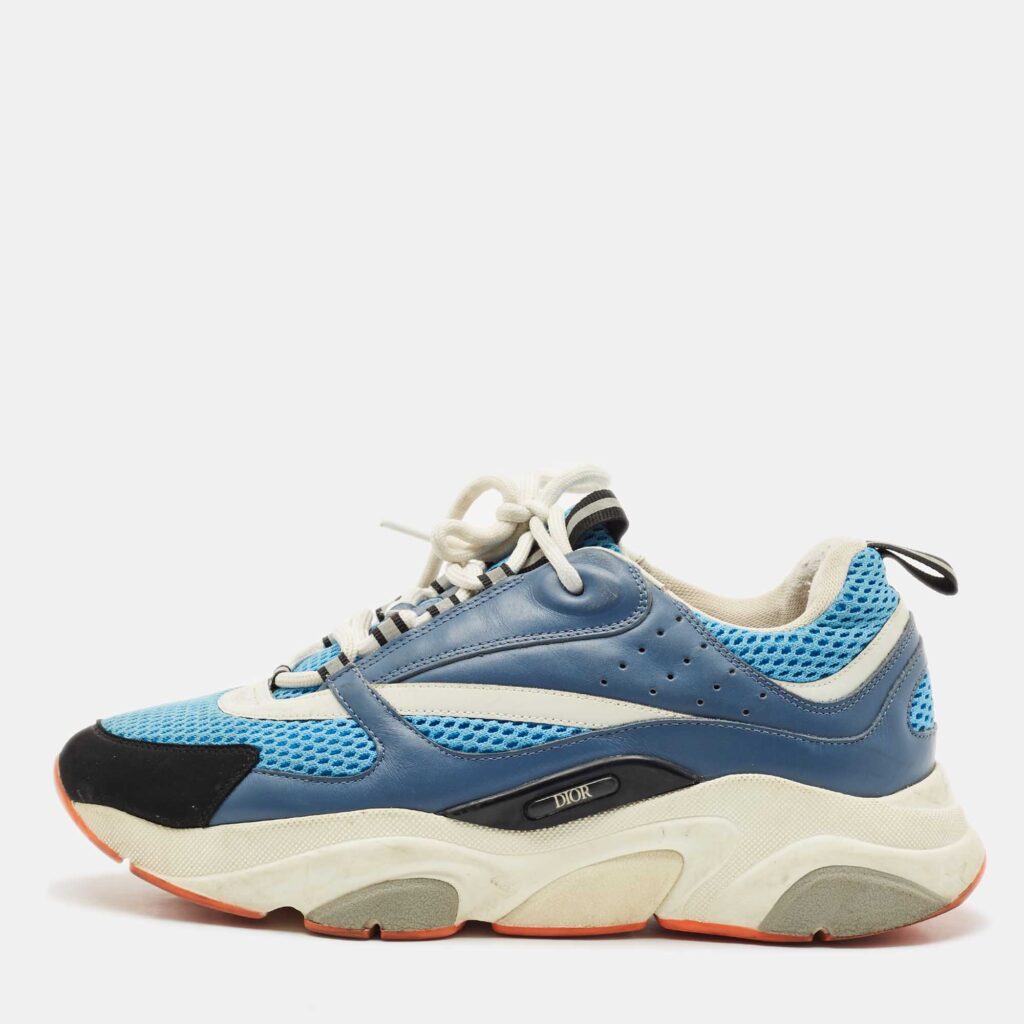 luxury-men-dior-used-shoes-p1158690-003.jpg Dior Multicolor Leather and Mesh B22 Low-Top Sneakers Size 42