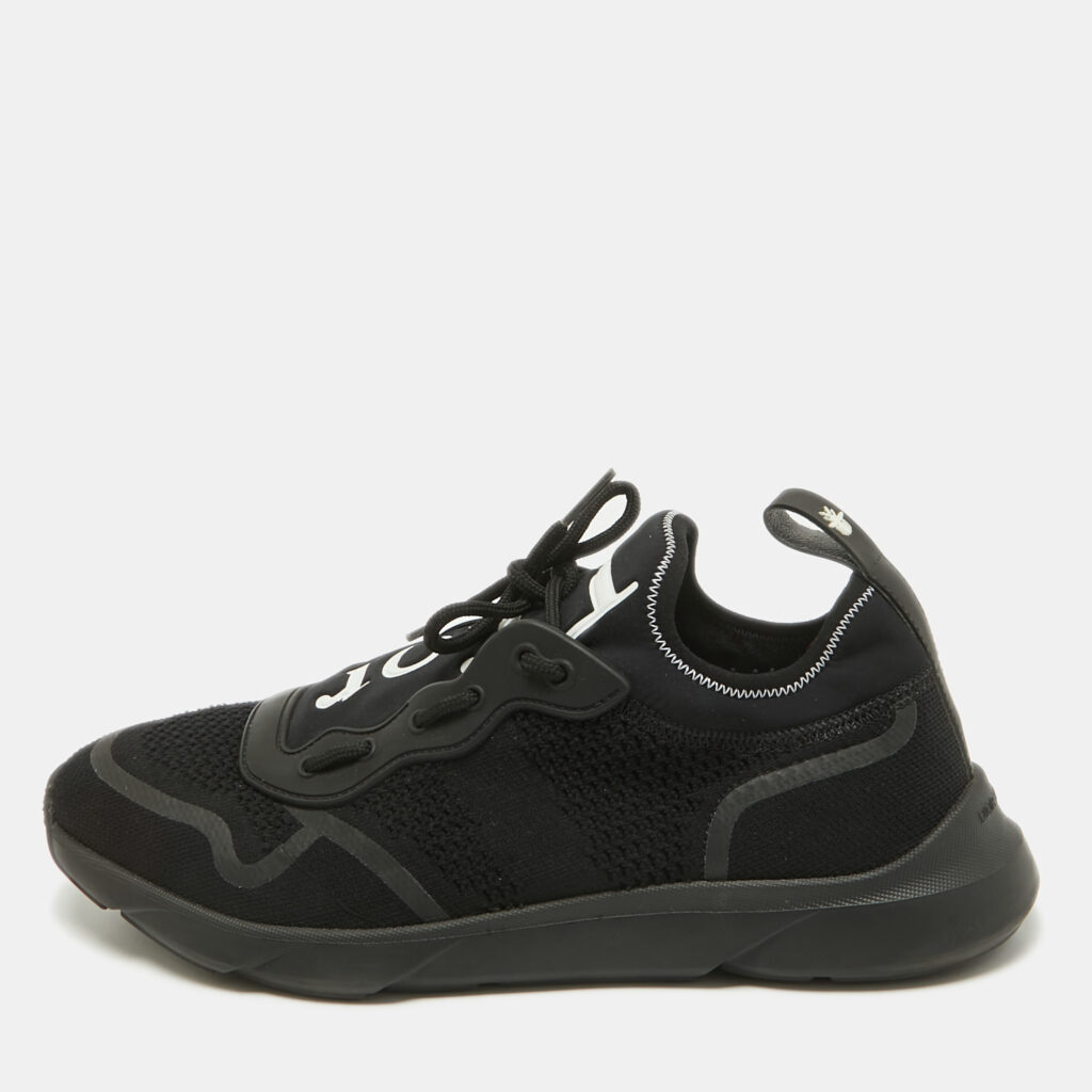 luxury-men-dior-used-shoes-p1159767-001 Dior Black Knit Fabric B21 Neo Lace Up Sneakers Size 41.5