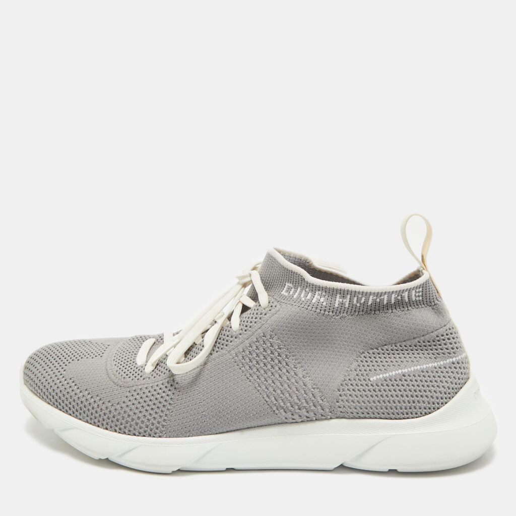 luxury-men-dior-used-shoes-p1161227-001.jpg Dior Grey Fabric B28 Socks Sneakers Size 40.5