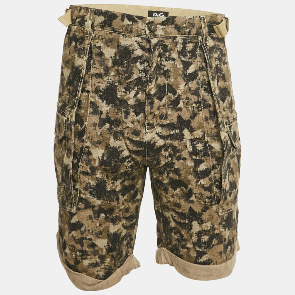 luxury-men-dolcegabbana-new-clothes-p1163508-005.jpg Dolce & Gabbana Green Camouflage Linen Cargo Shorts XXXL