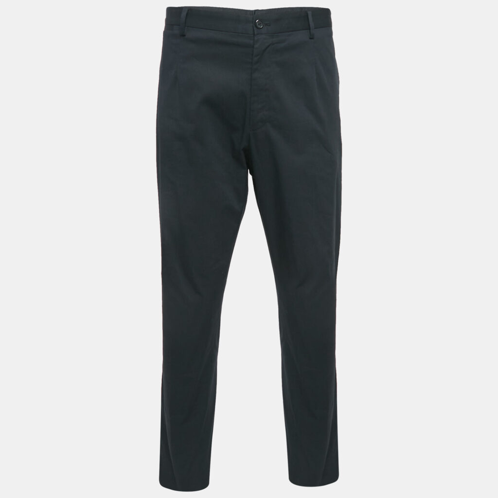luxury-men-dolcegabbana-used-clothes-p1043097-006 Dolce & Gabbana Black Cotton Tailored Trousers XXXL
