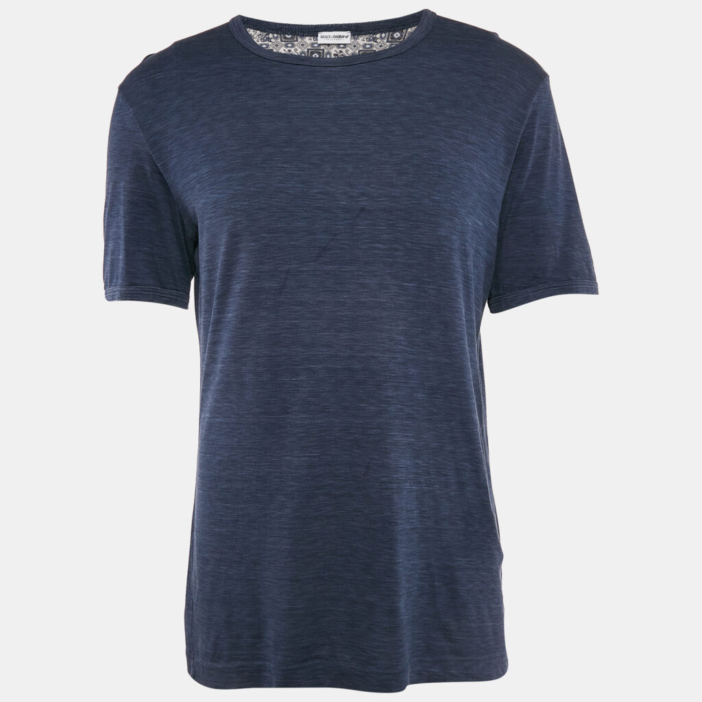 luxury-men-dolcegabbana-used-clothes-p1103128-001 Dolce & Gabbana Underwear Blue Melange Jersey T-Shirt XL