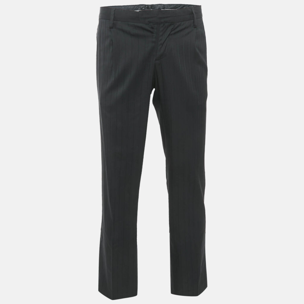 luxury-men-dolcegabbana-used-clothes-p1107108-001 Dolce & Gabbana Black Wool Blend Pants L