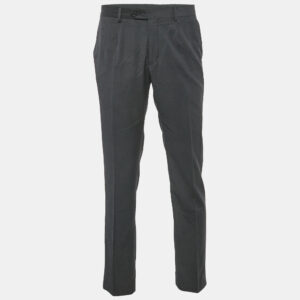 Dolce & Gabbana Black Pinstripe Crepe Formal Trousers XL
