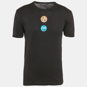 Dolce & Gabbana Black Applique Jersey T-Shirt S