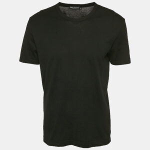 Dolce & Gabbana Black Jersey Crewneck T-Shirt L