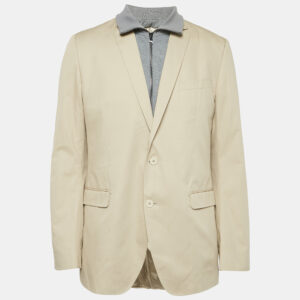 Dolce & Gabbana Beige Cotton Gabardine Blazer XL