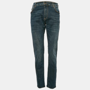 Dolce & Gabbana Blue Faded Denim Slim Fit Jeans XL Waist 35"