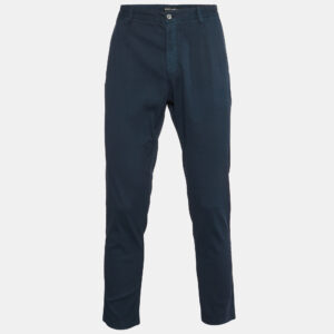 Dolce & Gabbana Blue Striped Pattern Cotton Pants L