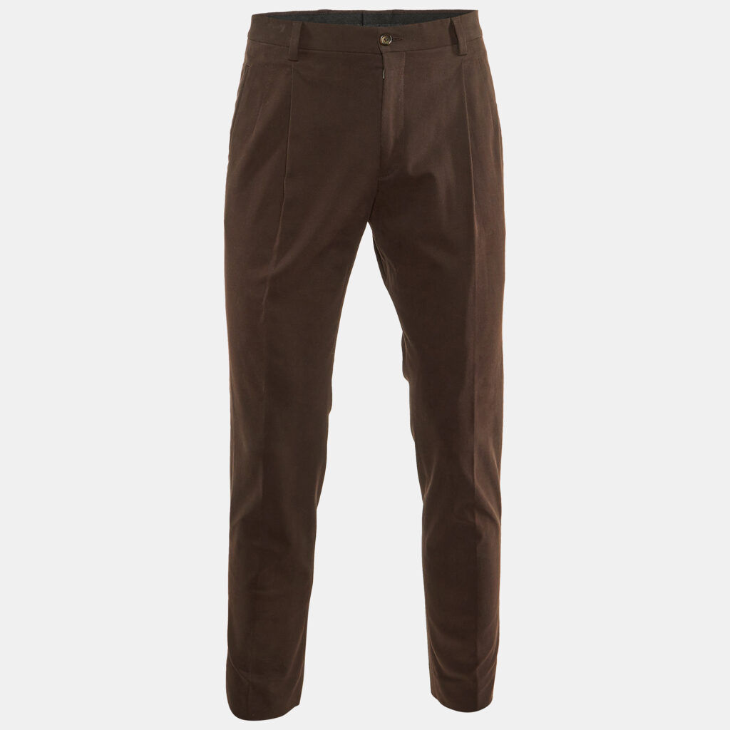 luxury-men-dolcegabbana-used-clothes-p1162079-005 Dolce & Gabbana Brown Cotton Chino Pants M