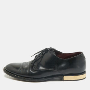 Dolce & Gabbana Black Leather Lace Up Derby Size 40