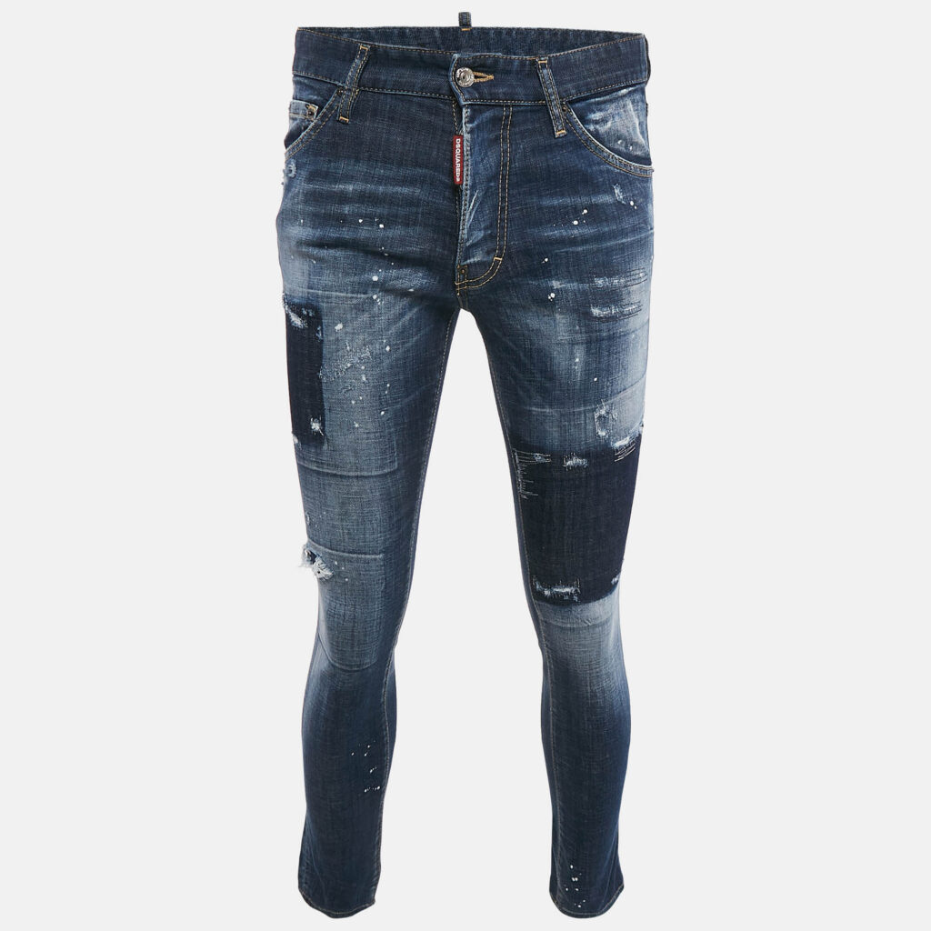 luxury-men-dsquared2-used-clothes-p1099984-002 Dsquared2 Blue Washed Denim Cool Guy Jeans S Waist 32"