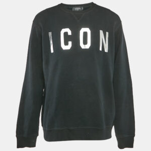 Dsquared2 Black Icon Print Cotton Cool Fit Sweatshirt XL