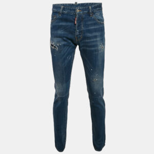 Dsquared2 Blue Distressed Denim Cool Guy Jeans L Waist 34"