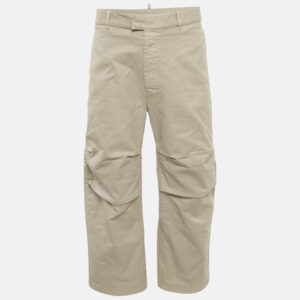 Dsquared2 Beige Cotton Straight Fit Trousers XL