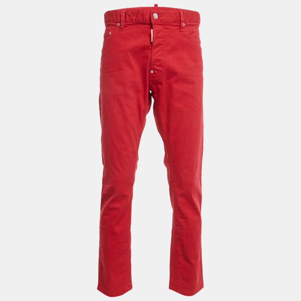 luxury-men-dsquared2-used-clothes-p1163588-002 Dsquared2 Pink Denim Regular Fit Jeans XXL Waist 38"