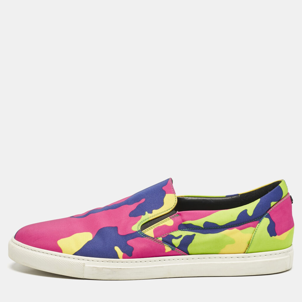 luxury-men-dsquared2-used-shoes-p1141480-001 Dsquared2 Multicolor Canvas Slip On Sneakers Size 45
