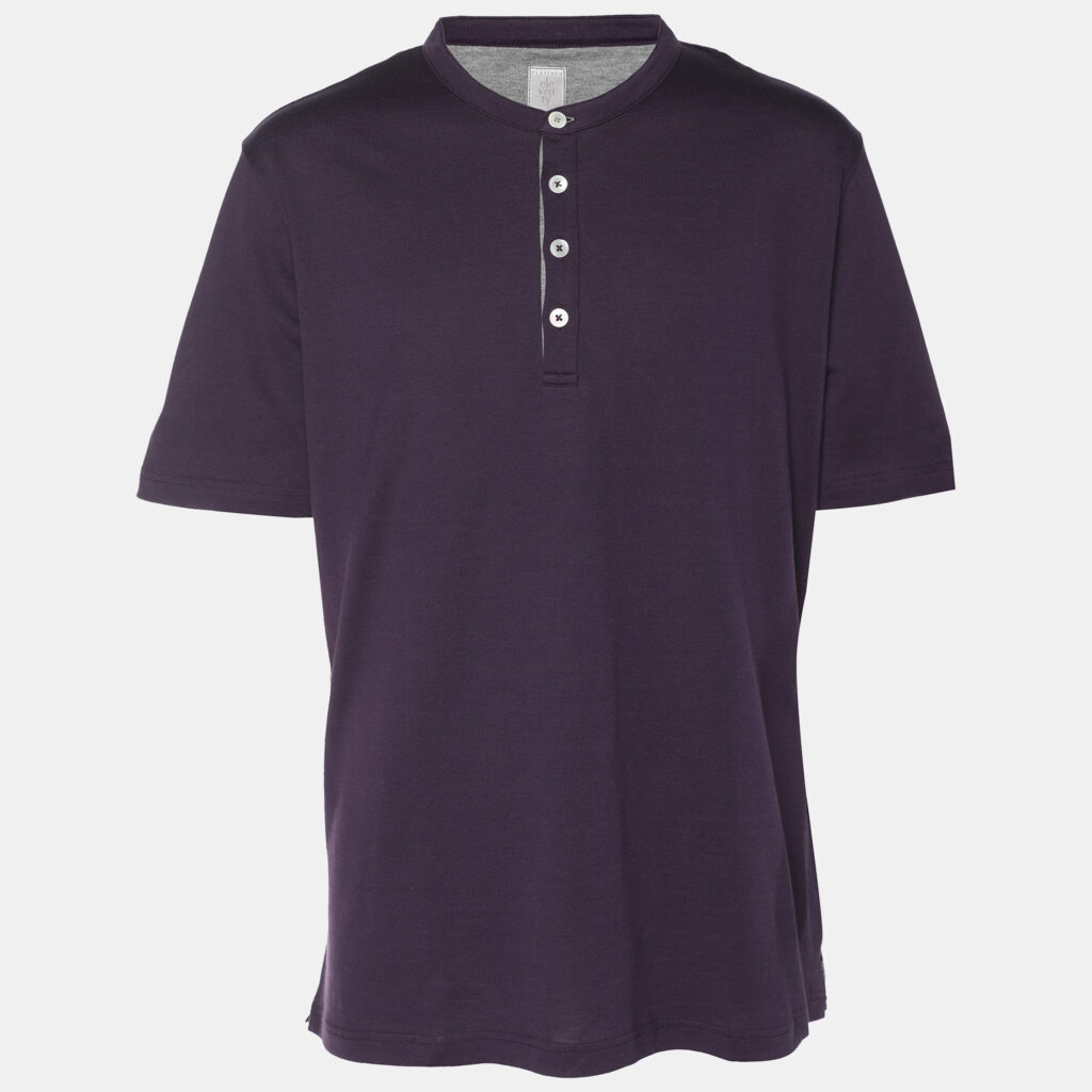 Eleventy Purple Jersey Henley T-Shirt XL