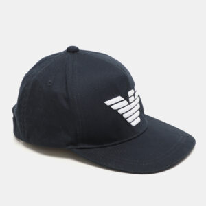 Emprio Armani Navy Blue Eagle Logo Embroidered Baseball Cap