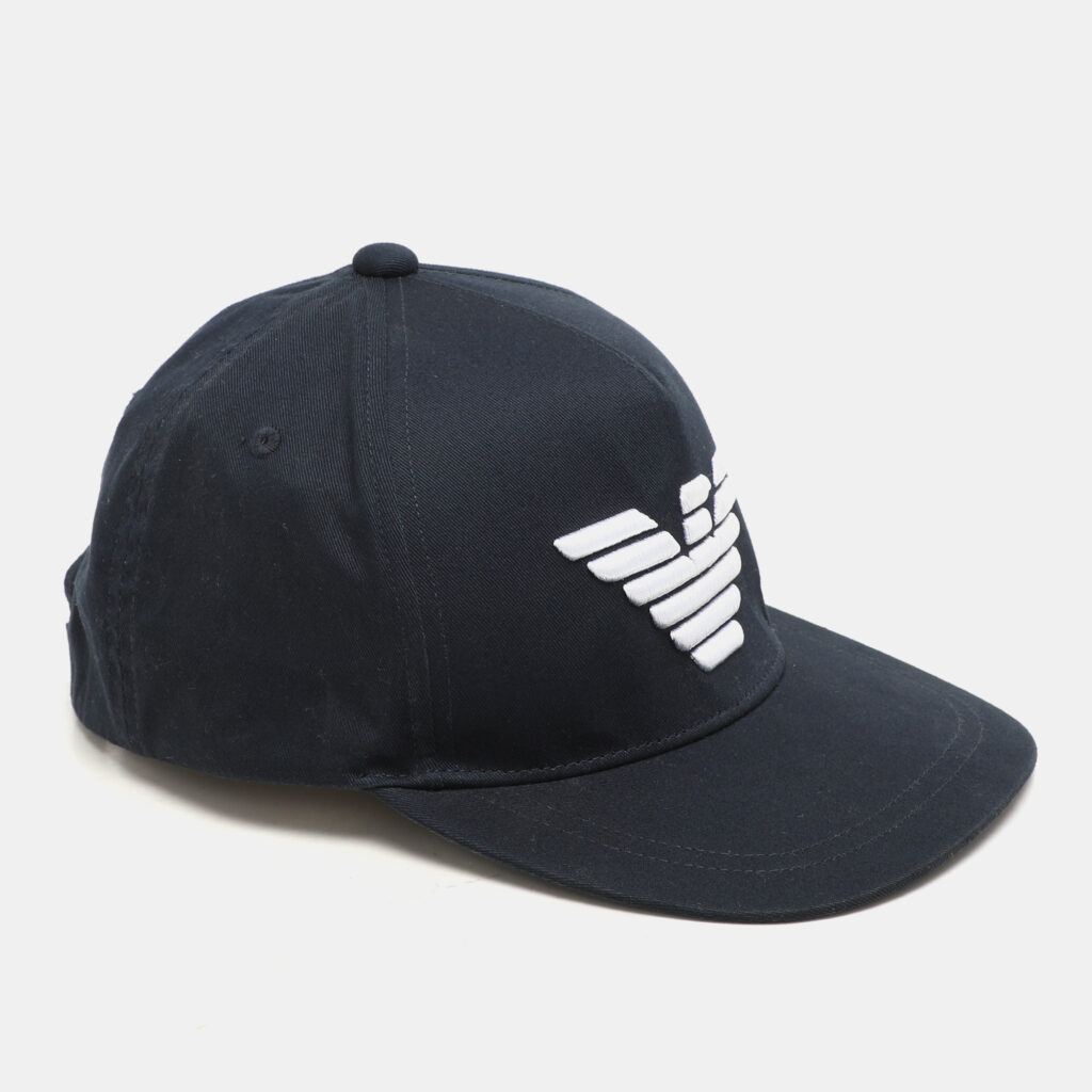 luxury-men-emporio-armani-used-accessories-p1149405-004 Emprio Armani Navy Blue Eagle Logo Embroidered Baseball Cap