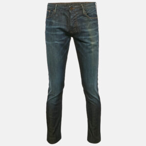 Emporio Armani Blue Faded Denim Skinny Jeans L Waist 34"