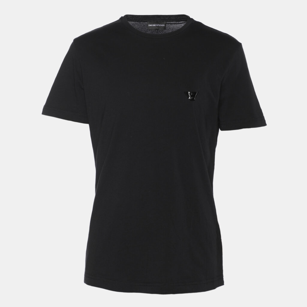 Emporio Armani Black Jersey Logo Crew Neck T-Shirt XL