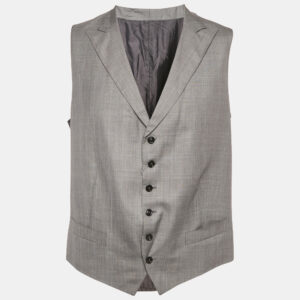 Ermenegildo Zegna Grey Wool Manhattan Formal Vest XXL