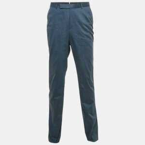 Ermenegildo Zegna Blue Cotton Trousers XXXL