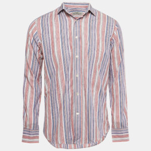 Etro Multicolor Cotton Jacquard Button Front Shirt M