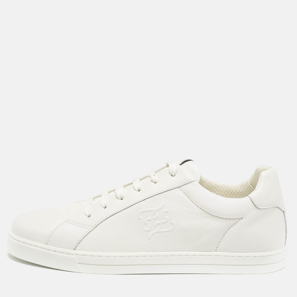 luxury-men-fendi-new-shoes-p1145622-010.jpg Fendi White Leather Low Top Sneakers Size 39.5