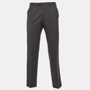 Giorgio Armani Dark Grey Wool Tailored Trousers L
