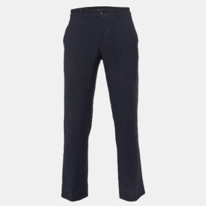 Giorgio Armani Black Textured Stretch Wool Blend Trousers M