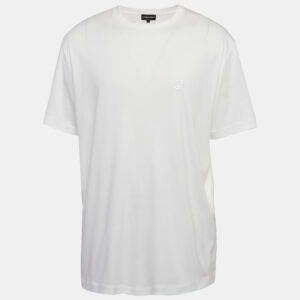 Giorgio Armani White Jersey Crewneck T-Shirt 4XL